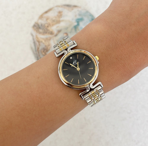 Mixed Black Orbit Metal Watch
