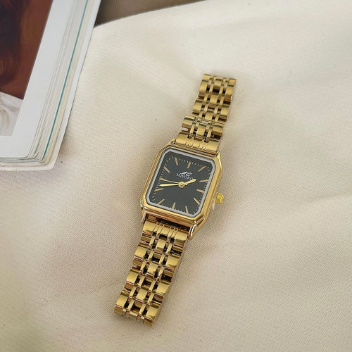 Gold Black Belmont Metal Watch