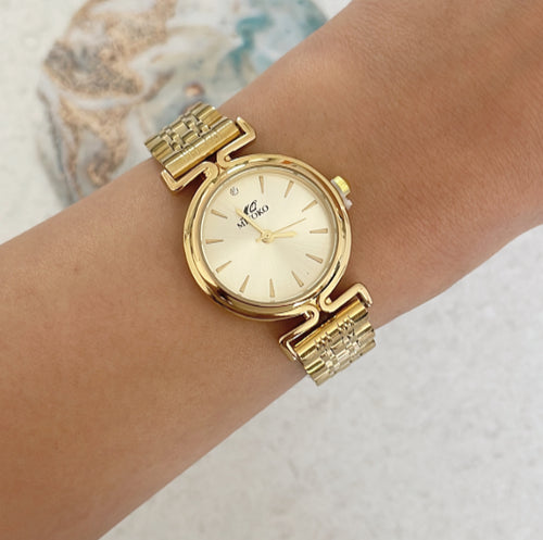 Gold Gold Orbit Metal Watch