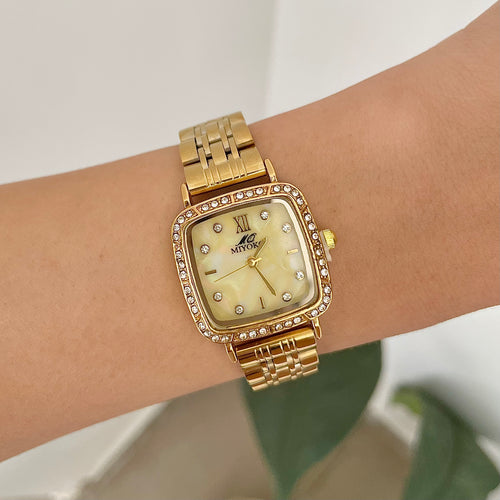 Gold Gold Marble Lumina Jubilee Metal Watch