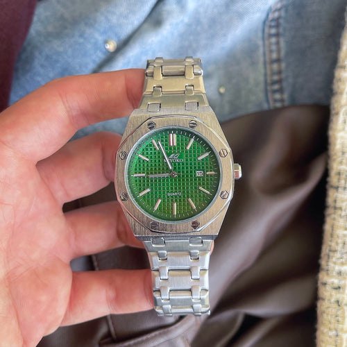 Silver Green COMMANDER Men Watch