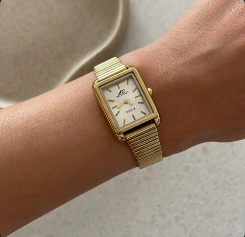 Gold X White Elowen Metal Watch