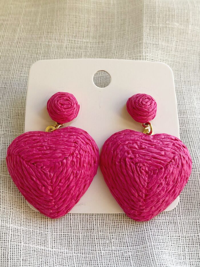 Pink Heart Earrings