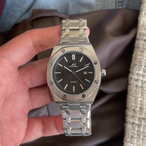 Silver Black COMMANDER Men Watch