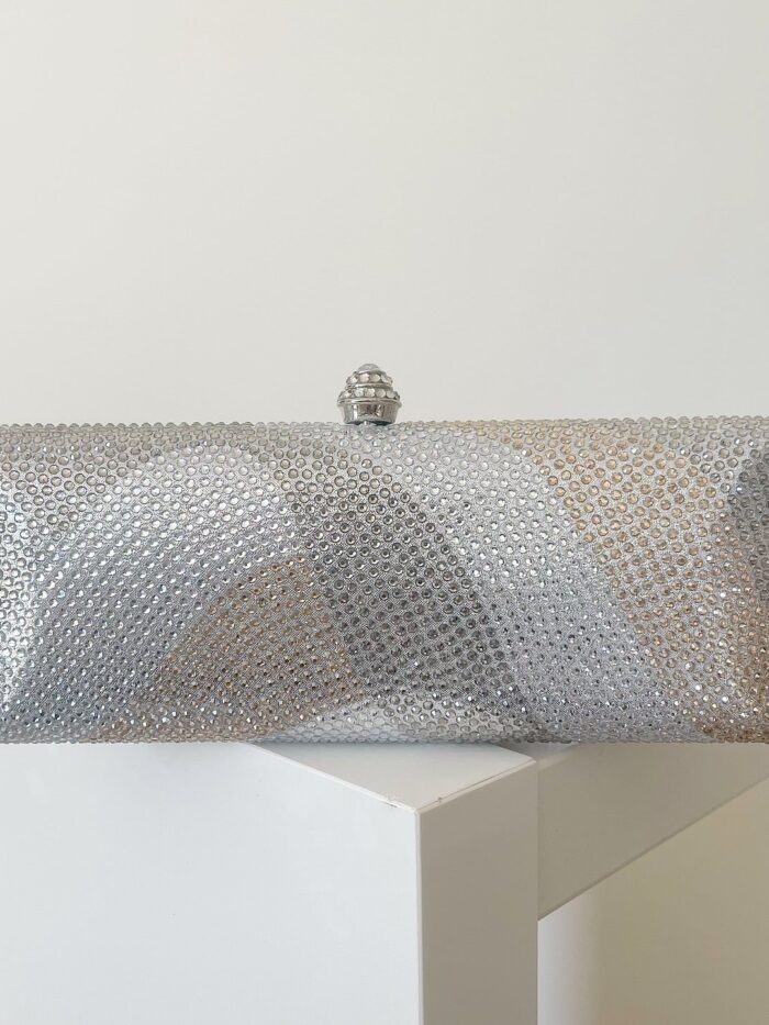 Silver Bareeq Clutch