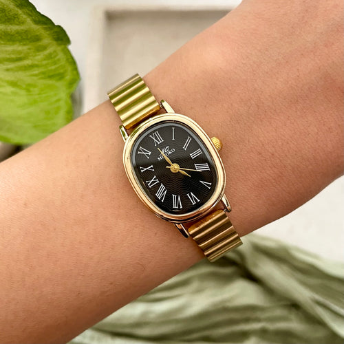 Gold X Black Époque Metal Watch
