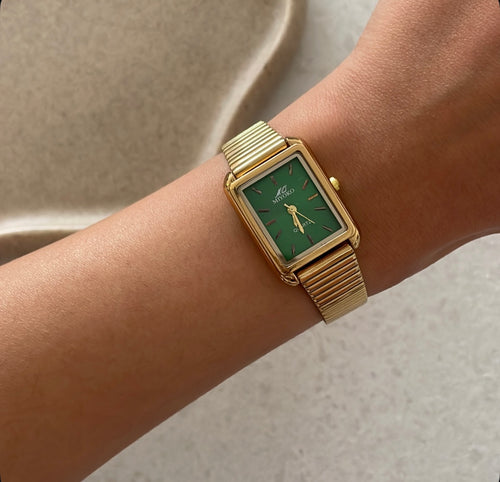 Gold X Green Elowen Metal Watch