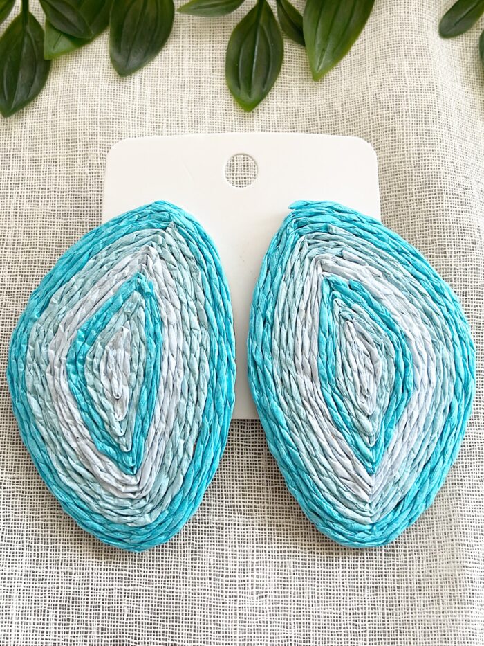 Aqua Seashell Earrings