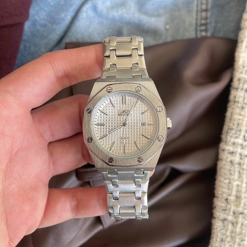 Silver White COMMANDER Men Watch