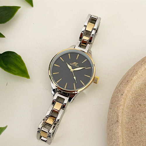 Mixed Black Lyra Metal Watch