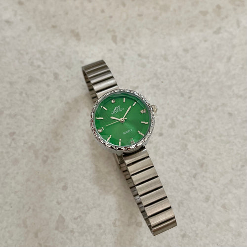 Silver Green Sola Metal Watch