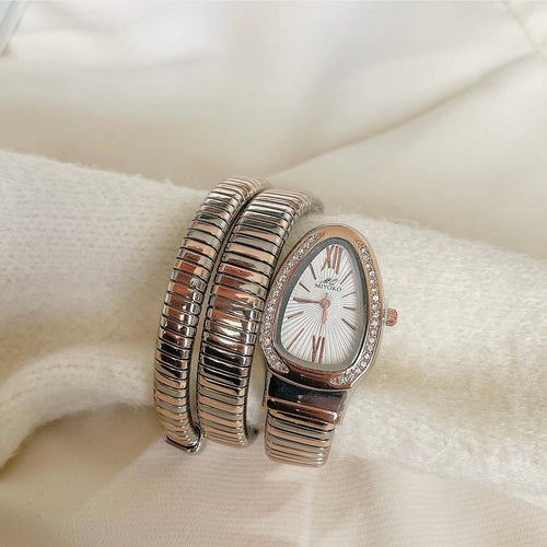 Mixed Rose White Sneaky Metal Watch
