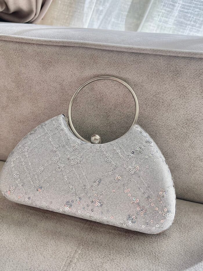 Silver Lunara Clutch